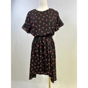 NWT AQUA Bloomingdales Womens Dress Size M Floral Feminine Romantic Cottage Rose